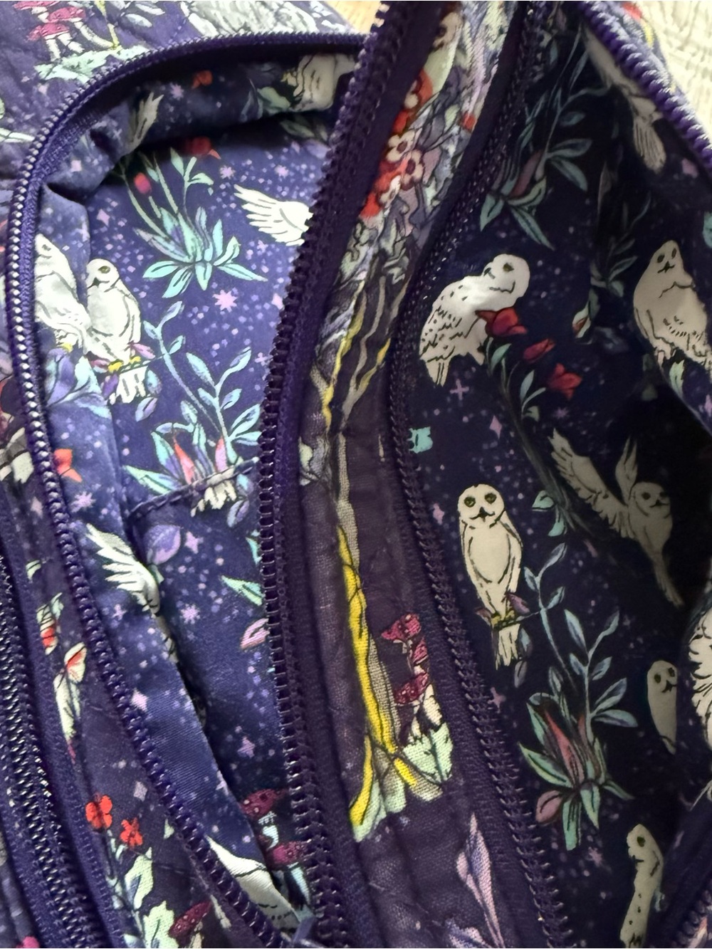 Harry Potter Vera Bradley Sling Backpack Magical Creatures Print Adjustable - Picture 6 of 14